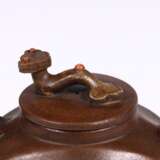 Qing Dynasty white jade handle purple sand teapot - Foto 3
