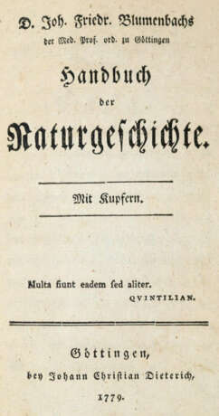 Blumenbach, J.F. - фото 1