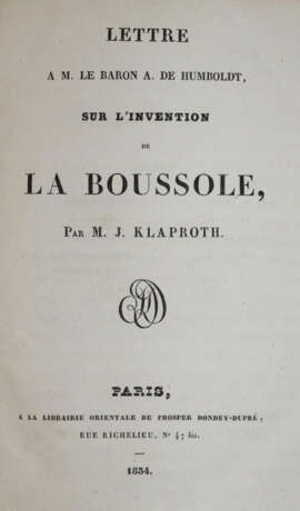 Klaproth, (J.). - photo 1