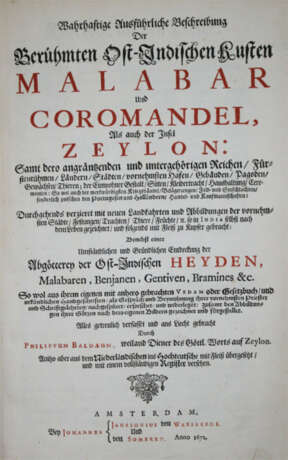 Baldaeus, P. - photo 1 Baldaeus, P. - photo 1