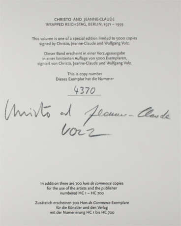 Christo u. Jeanne-Claude. - Foto 1 Christo u. Jeanne-Claude. - Foto 1