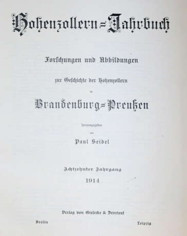 Hohenzollern-Jahrbuch. - photo 1 Hohenzollern-Jahrbuch. - photo 1