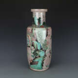 Colorful glazed character story porcelain bottle in the Qing Dynasty - Foto 4