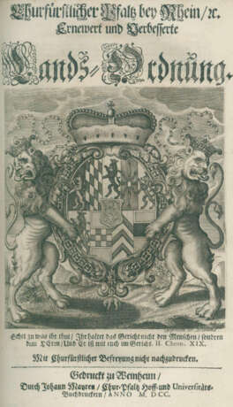 Churfürstlicher Pfaltz bei Rhein, - photo 1