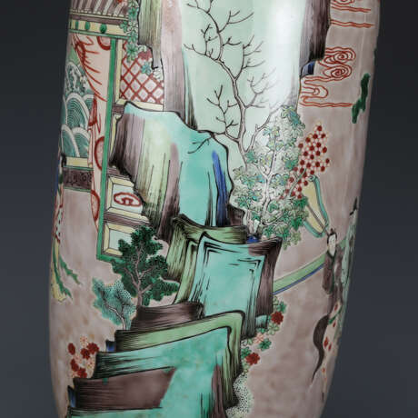 Colorful glazed character story porcelain bottle in the Qing Dynasty - фото 6