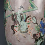 Colorful glazed character story porcelain bottle in the Qing Dynasty - фото 8