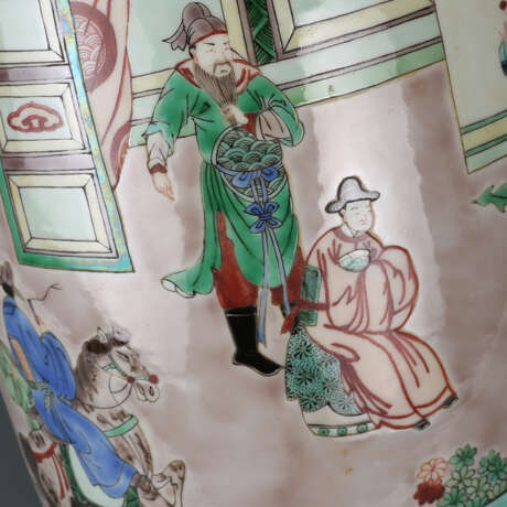 Colorful glazed character story porcelain bottle in the Qing Dynasty - Foto 11