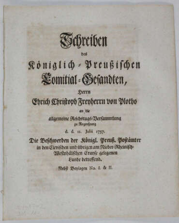 (Thurn und Taxis, A.v.). - photo 3 (Thurn und Taxis, A.v.). - photo 3