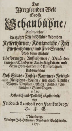 Franckenberg, F.L.v. (d.i. B.v.Zech). - Foto 2 Franckenberg, F.L.v. (d.i. B.v.Zech). - Foto 2