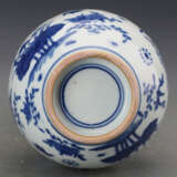 Qing Dynasty Blue and white porcelain Birds and flowers Gourd bottle - photo 8