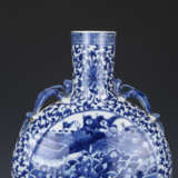 Qing Dynasty Blue and white Character painting flat bottle - photo 2