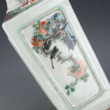 Qing Dynasty colorful glaze flower and bird pattern beast ear bottle - фото 9