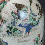 Qing Dynasty Multicolored mythology figure Jar - Foto 6