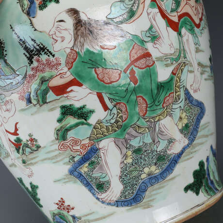 Qing Dynasty Multicolored mythology figure Jar - фото 12