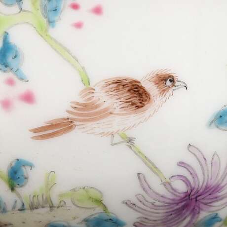 Qing Dynasty hand-painted pastel glaze flower and bird pattern tea bowl - photo 2
