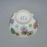 Qing Dynasty color glaze pattern tea bowl - фото 8