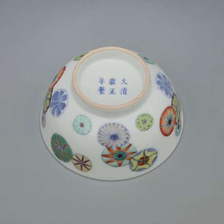 Qing Dynasty color glaze pattern tea bowl - фото 8