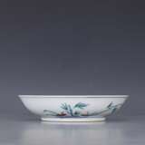 Qing Dynasty Blue and white Magpie plate - фото 1