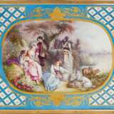 MAGNIFIQUE PETITE TABLE DE DAME AVEC PANNEAUX EN PORCELAINE DANS LE STYLE D&rsquo;ADAM WEISWEILER FRANCE DEUXI&Egrave;ME MOITI&Eacute; DU XIXe SI&Egrave;CLE Porcelain Hand Painted Gilding Napoleon III 19th century - Foto 8