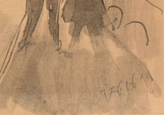 La rue de Petrograd watercolor Early 20th century - Foto 2 La rue de Petrograd watercolor Early 20th century - Foto 2