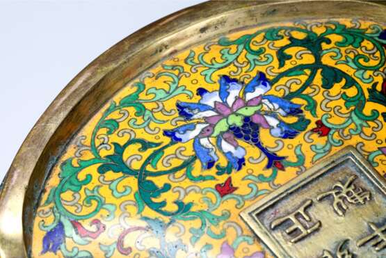 Qing Dynasty cloisonne bronze box - Foto 6