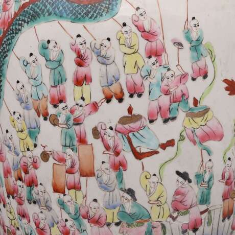 Qing Dynasty painting One hundred children Binaural vase - photo 2