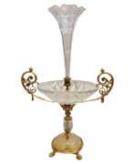 Overview. Baccarat Cut Crystal Centerpiece Mounted on Chiseled Gilt Bronze, 19th Century