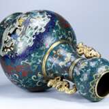 Chinese Qing Dynasty cloisonne bronze bottle - Foto 3