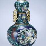 Chinese Qing Dynasty cloisonne bronze bottle - Foto 8