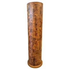 Large Art Deco Column Stand In Amboyna Burl, 1940