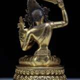 17th century Tibetan Manjushri copper gilt Buddha statue - фото 2