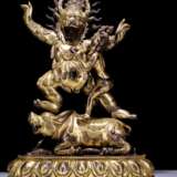 Tibet Buddhism Copper gilt Hell Lord - Foto 1