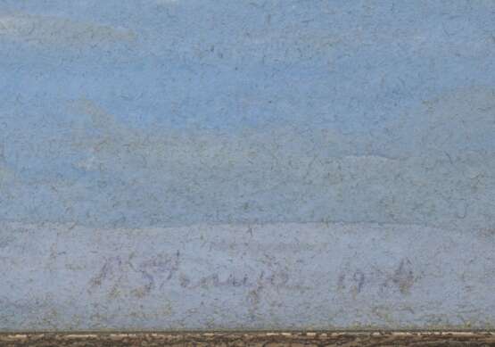 In the winter Black pencil watercolor Early 20th century - photo 2