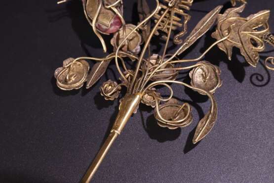 Qing Dynasty Silver gilt Hairpin a pair - Foto 8