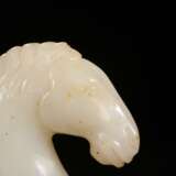 Qing Dynasty Hetian white jade carving monkey riding horse - photo 5