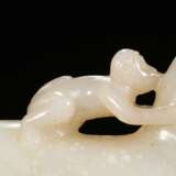 Qing Dynasty Hetian white jade carving monkey riding horse - photo 6
