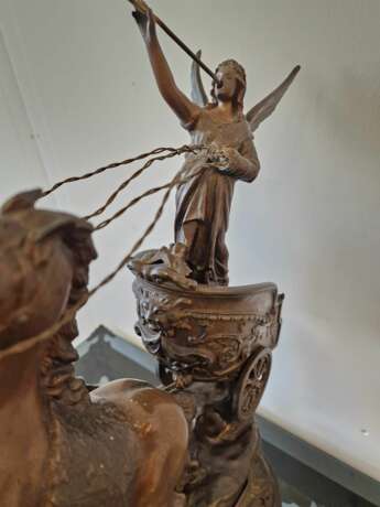 Horloge avec figures de chevaux Metall Early 20th century - Foto 3 Horloge avec figures de chevaux Metall Early 20th century - Foto 3