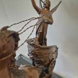 Horloge avec figures de chevaux Métal Early 20th century - photo 3