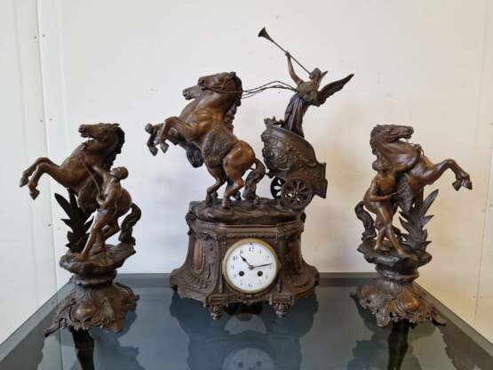 Horloge avec figures de chevaux Metall Early 20th century - Foto 5 Horloge avec figures de chevaux Metall Early 20th century - Foto 5