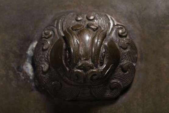 Ming Dynasty copper double lion ear horse trough incense burner - photo 5
