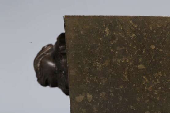 Ming Dynasty copper double lion ear horse trough incense burner - фото 7