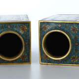 A pair of cloisonne square copper bottles in the Qing Dynasty - photo 7