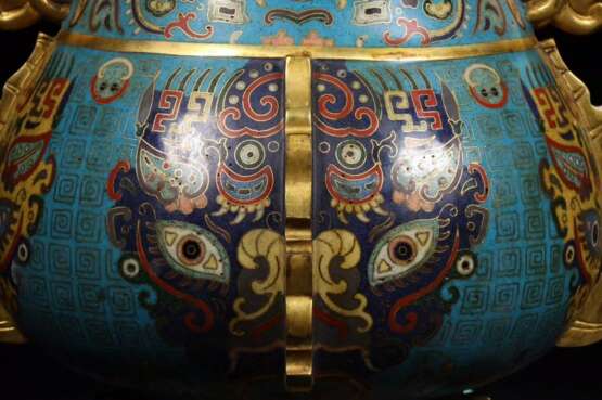 Qing Dynasty Cloisonne Lucky beast pot - Foto 2