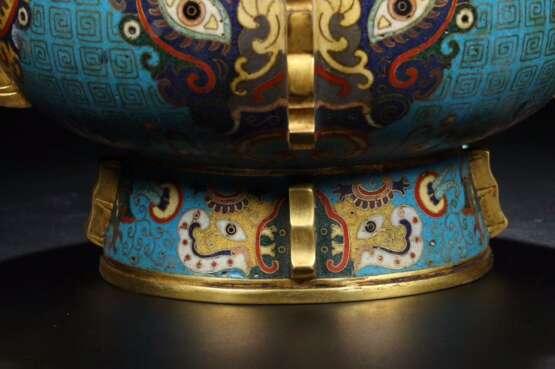 Qing Dynasty Cloisonne Lucky beast pot - Foto 3