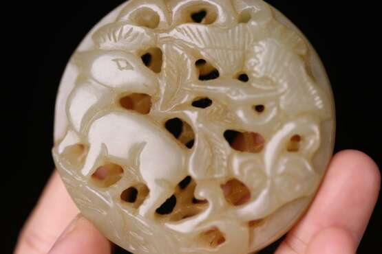 Liao Dynasty Carved God deer Jade board set - Foto 7