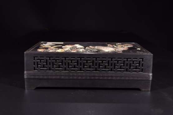 Qing Dynasty Rosewood Setting treasure Cover box - фото 1