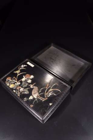 Qing Dynasty Rosewood Setting treasure Cover box - фото 7