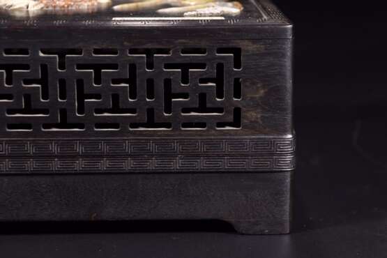 Qing Dynasty Rosewood Setting treasure Cover box - фото 9