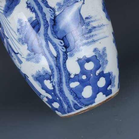 Qing Dynasty Kangxi blue and white porcelain character story small jar - photo 7