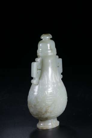 Mingguo Hetian jade Sculpture Lucky beast Binaural Cap bottle - Foto 2